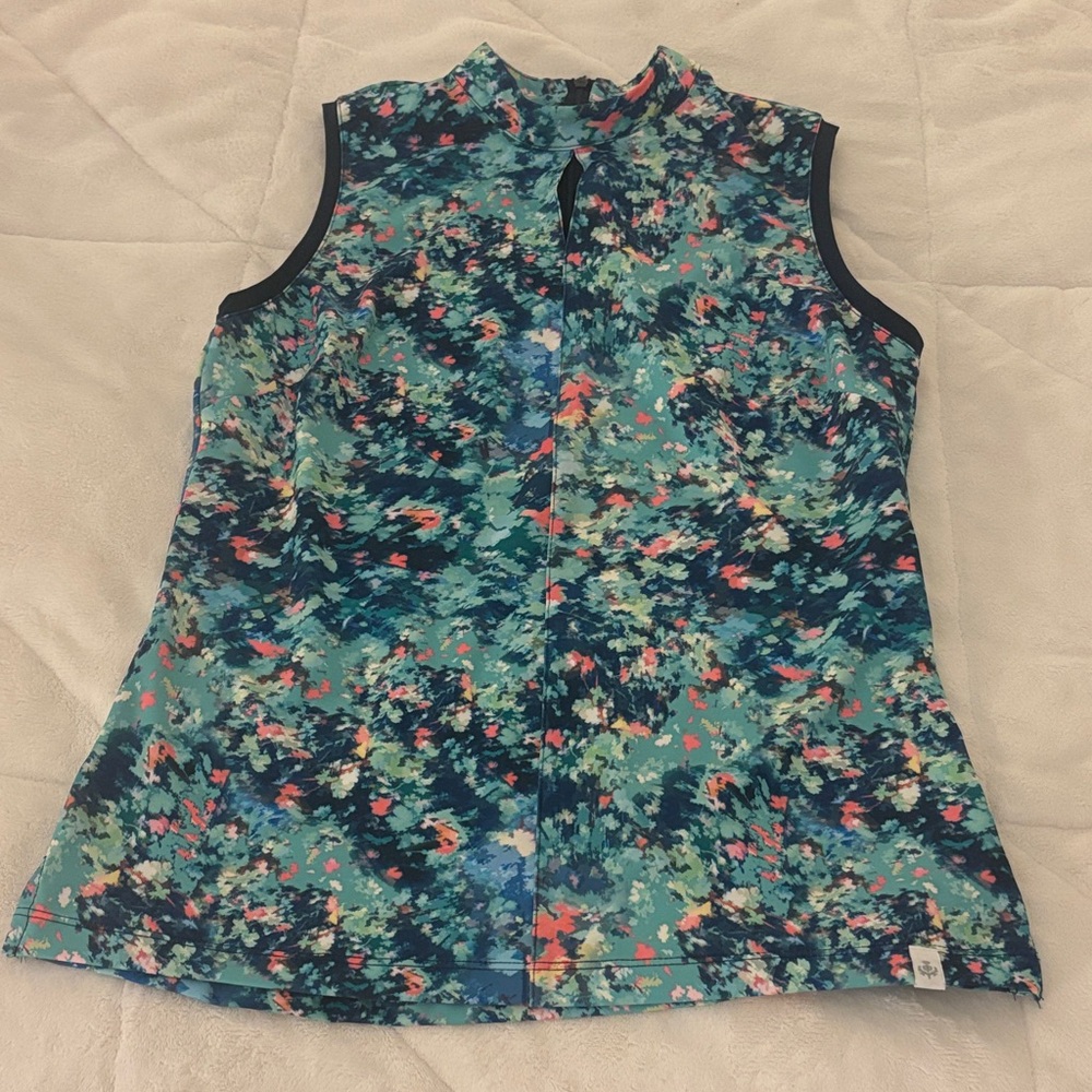 Never been worn Lady Hagen Floral Sleeveless Women's golf Top - Multicolor